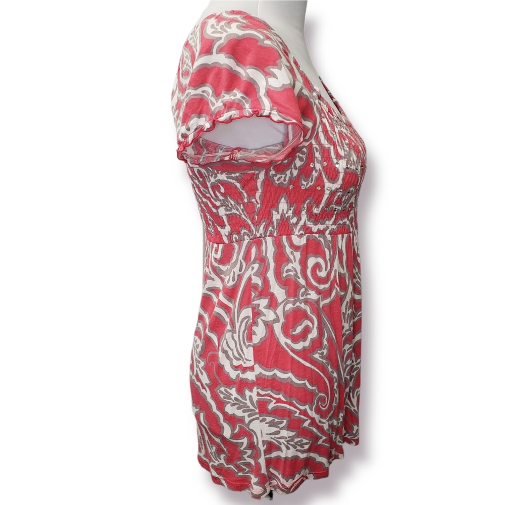INC International Concepts Ruched Babydoll Top - Picture 3 of 7
